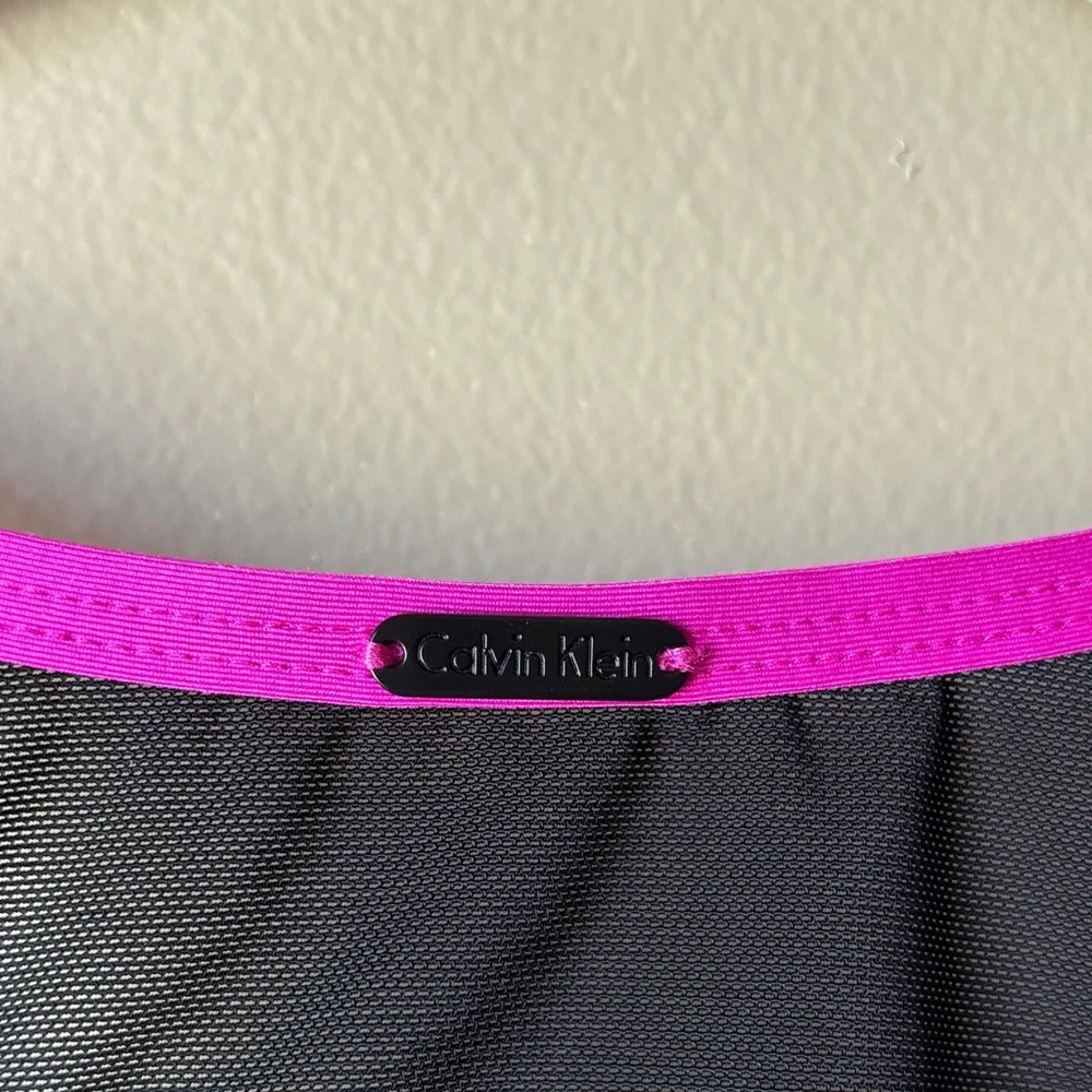 Calvin Klein Black and Hot Pink Athletic Bikini Set - Picture 8 of 13